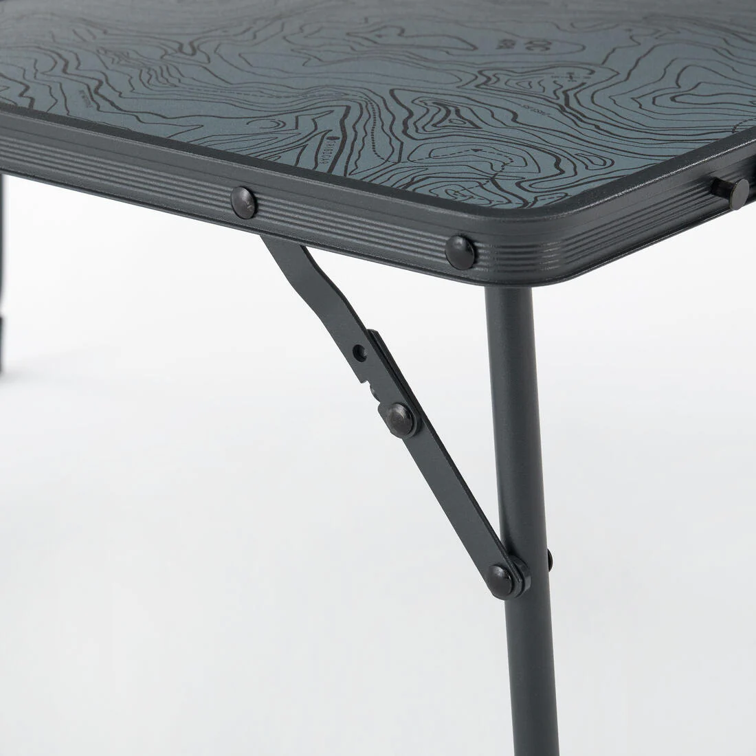Mesa de camping baja y plegable gris MH100 - Image 14