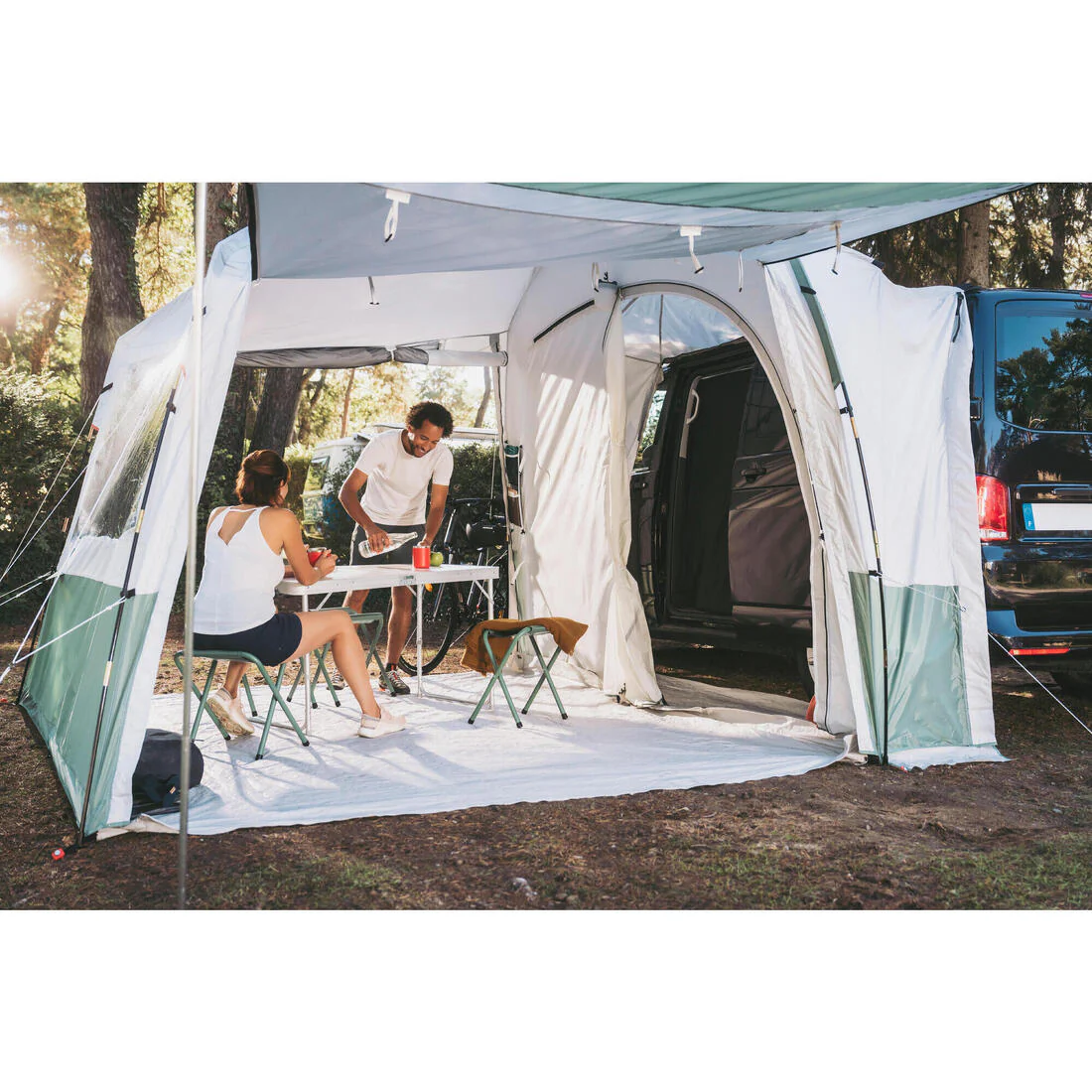Mesa de camping plegable de 4 bancos para 4-6 personas - Image 22