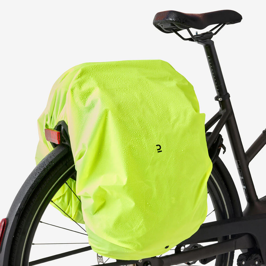 Mochila/bolsa de ciclismo doble para portaequipajes verde con gris de 27 litros - Image 12