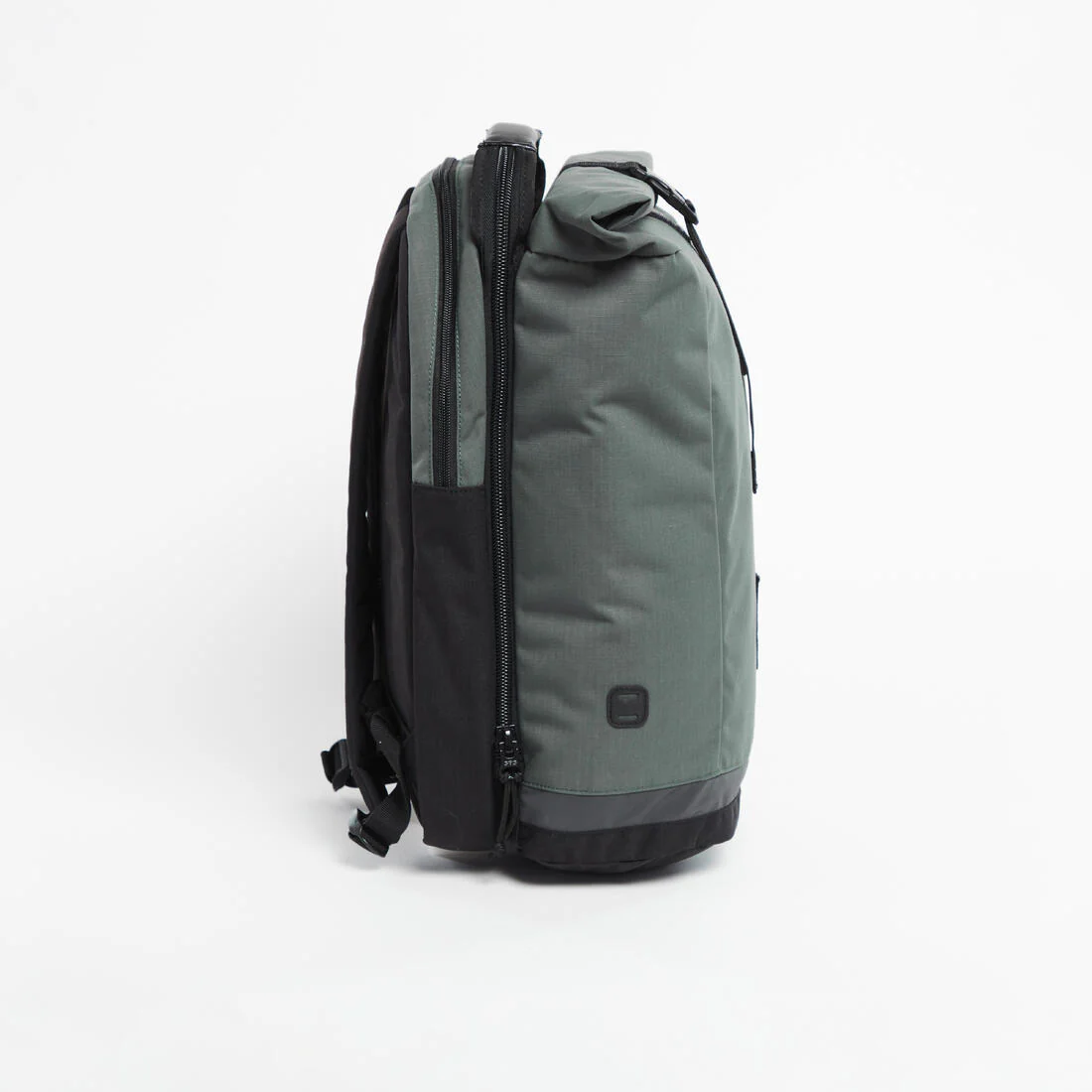 Mochila/bolsa de ciclismo doble para portaequipajes verde con gris de 27 litros - Image 4