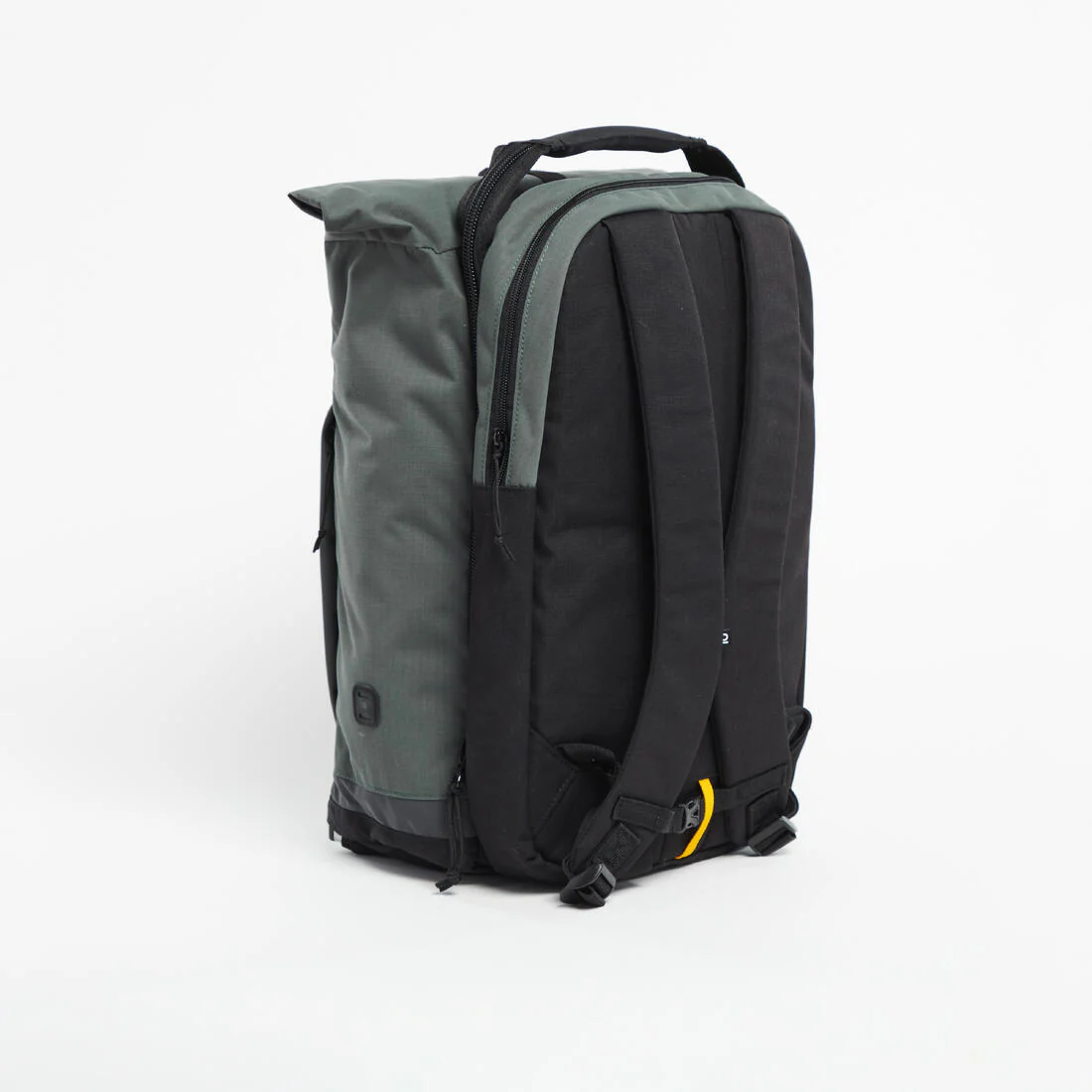 Mochila/bolsa de ciclismo doble para portaequipajes verde con gris de 27 litros - Image 7