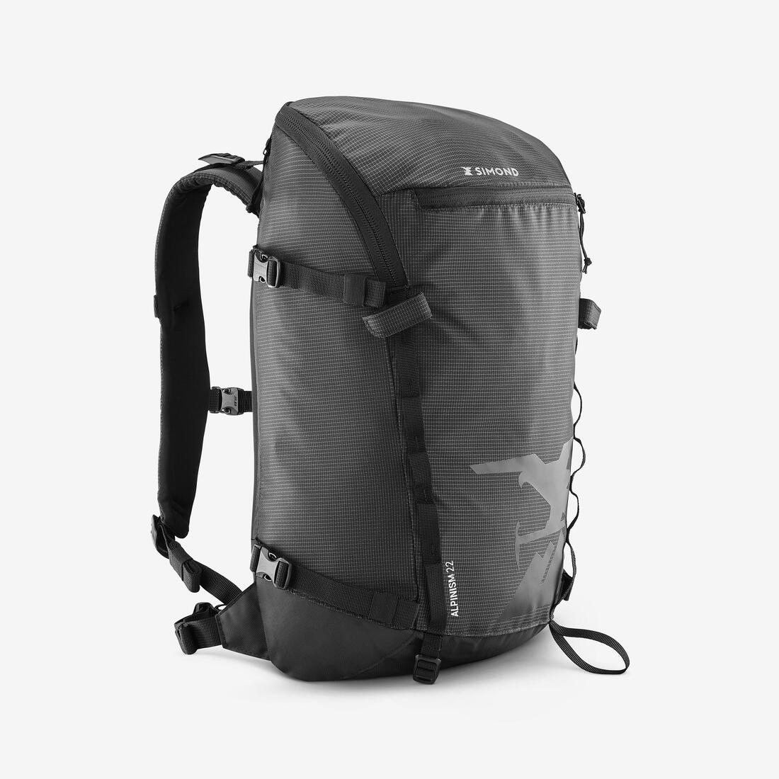 Mochila de alpinismo de 22 litros negra Alpinism