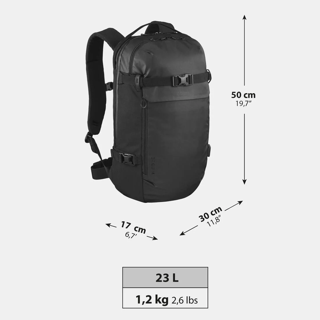 Mochila de esquí Snowboard MTB - FR/AM 100 23L - negro - Image 15