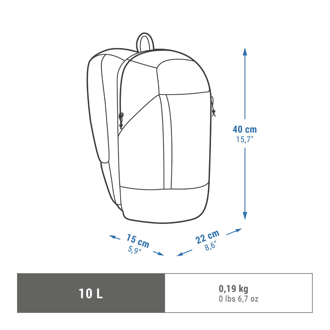 Mochila de senderismo de 10 L negra NH100 Arpenaz - Image 25