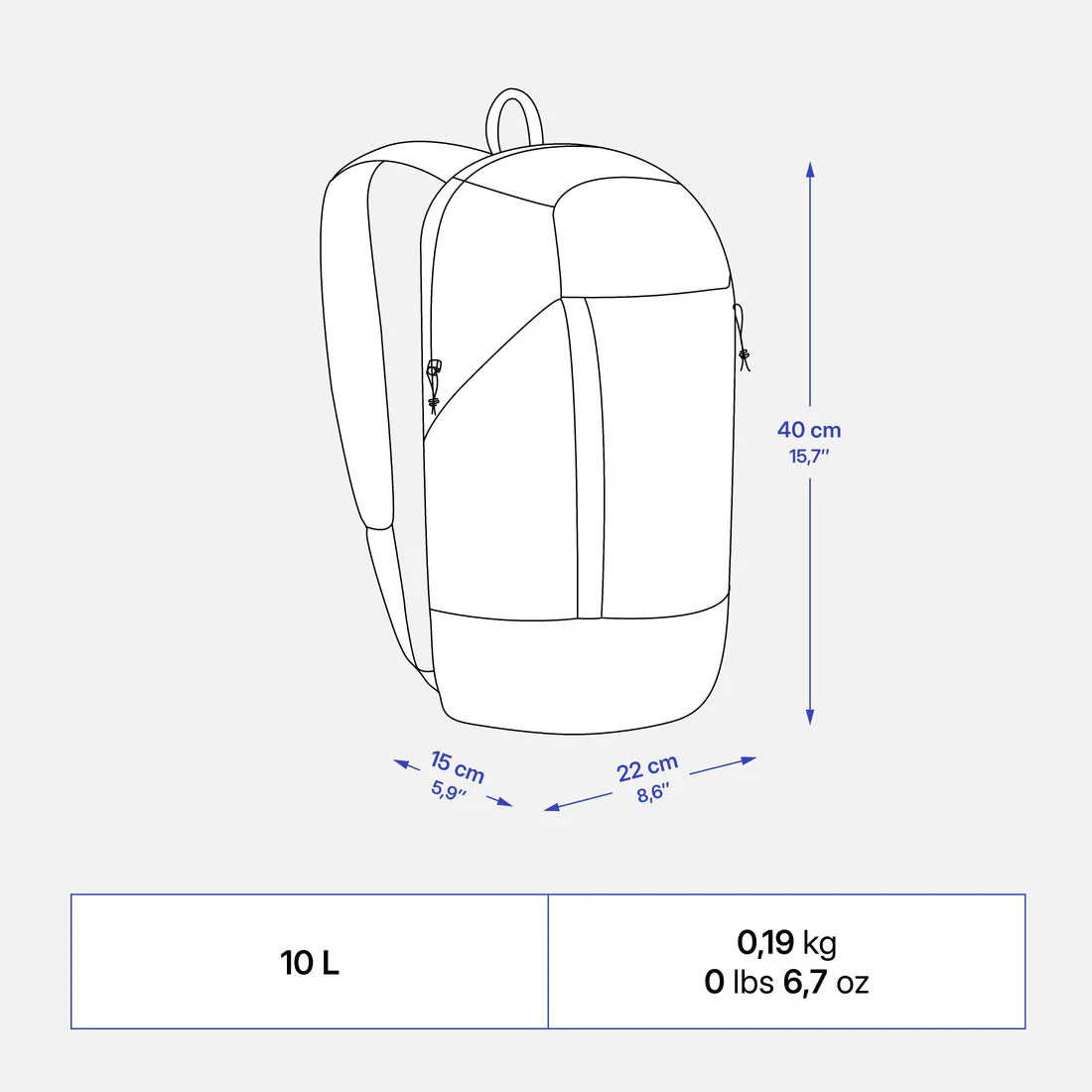 Mochila de senderismo de 10 L negra NH100 Arpenaz - Image 45