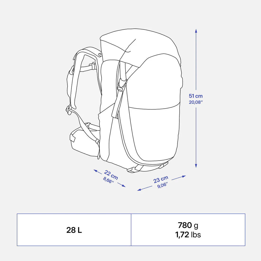 Mochila de senderismo de 28 L negra para niños de 7 a 15 años MH500 - Image 10