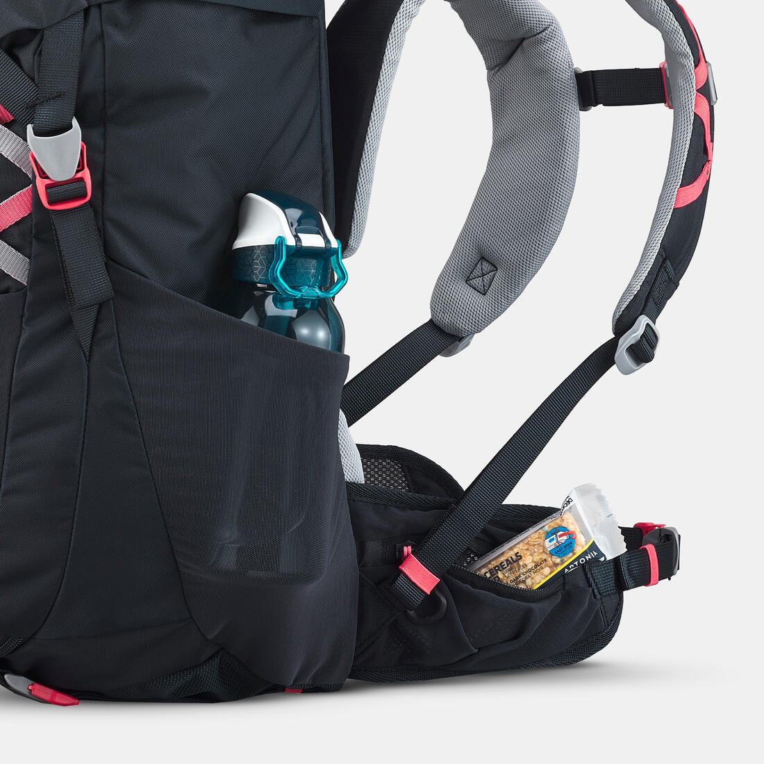 Mochila de senderismo de 28 L negra para niños de 7 a 15 años MH500 - Image 15