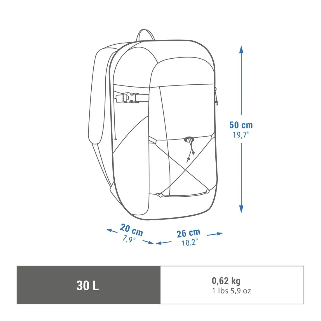 Mochila de senderismo de 30 L NH Arpenaz 100 - Image 46