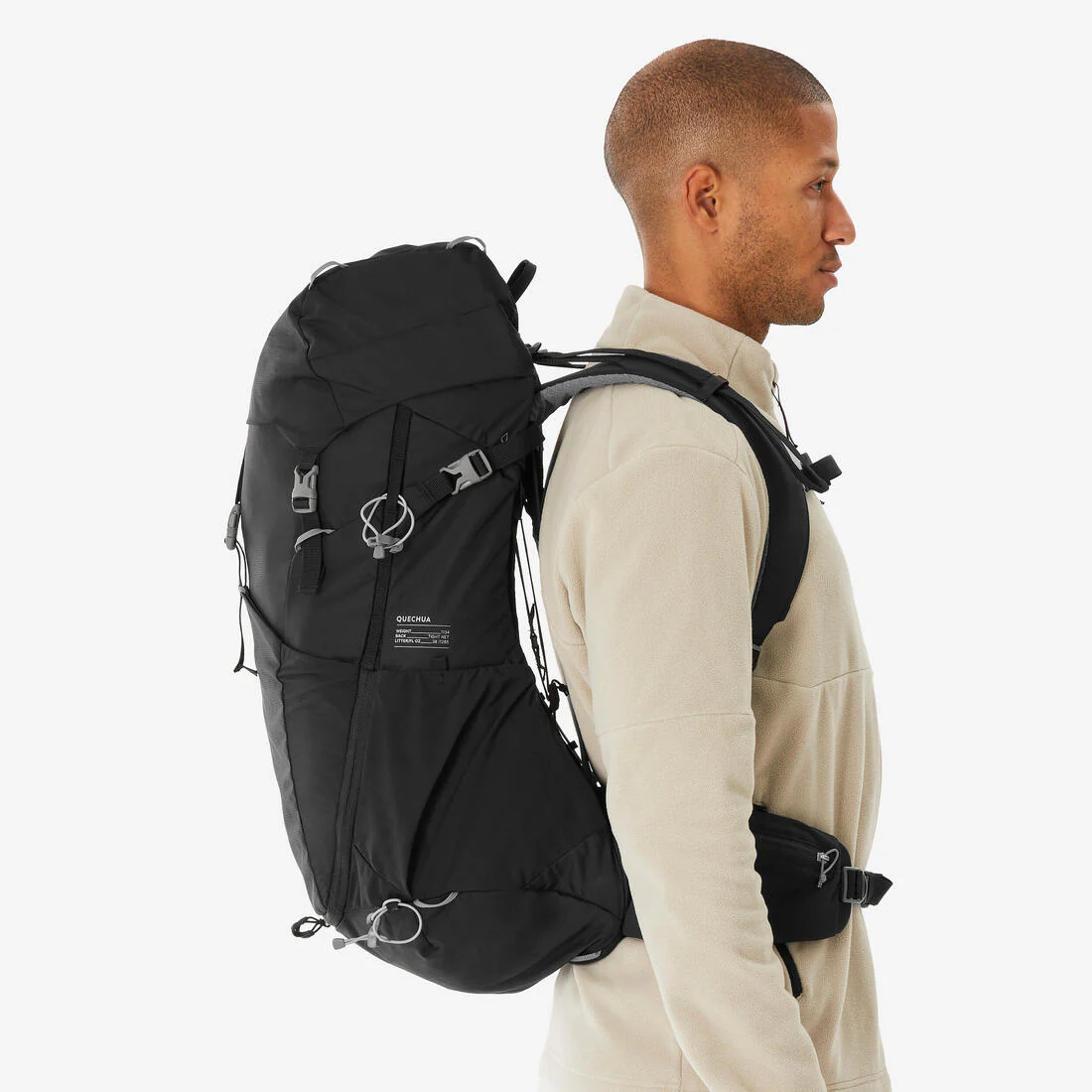 Mochila de senderismo de montaña de 38 L negra MH500 - Image 34
