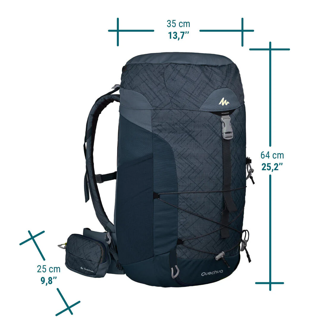 Mochila de senderismo montaña 40L - MH100 - Image 2