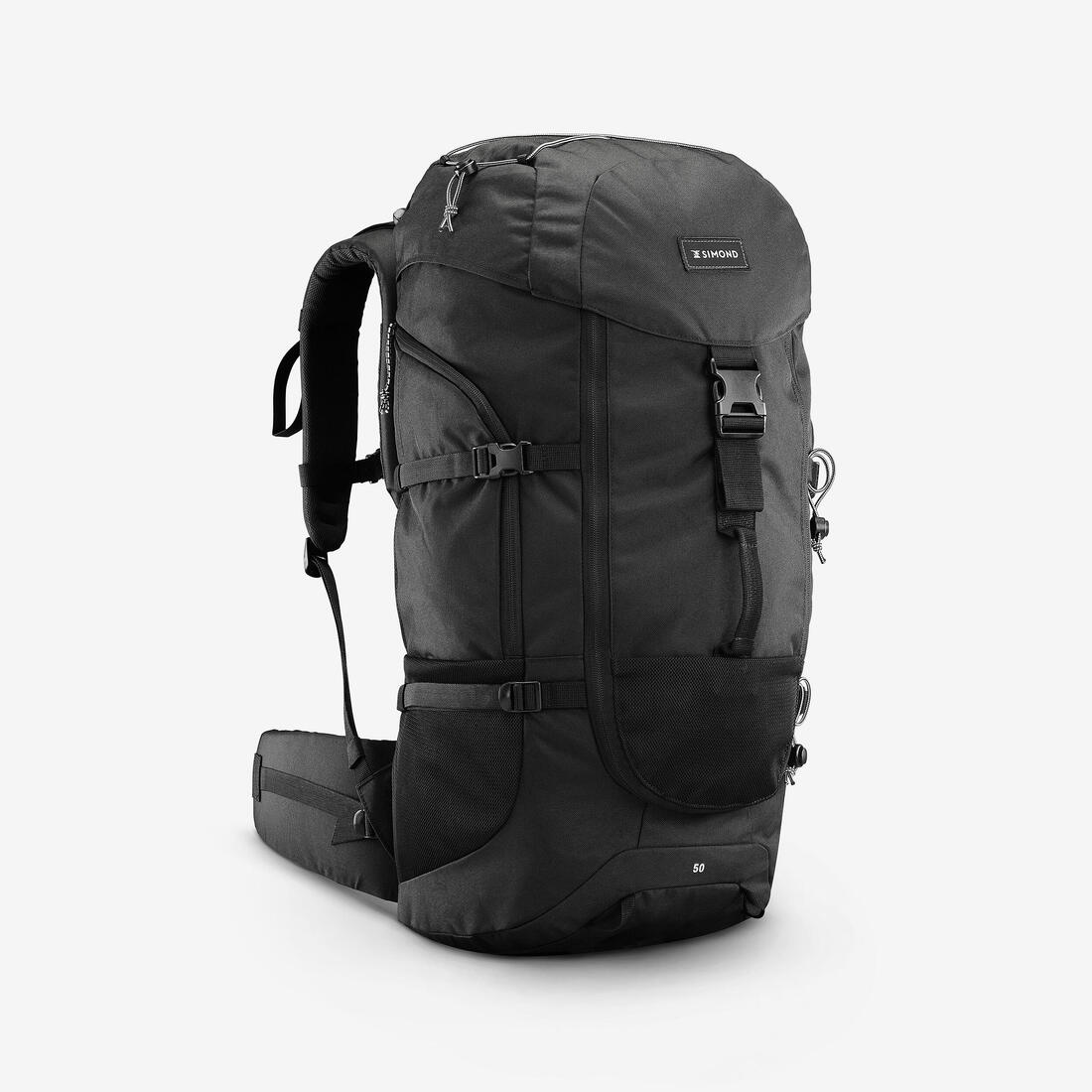 Mochila de trekking de 50 L negra MT100