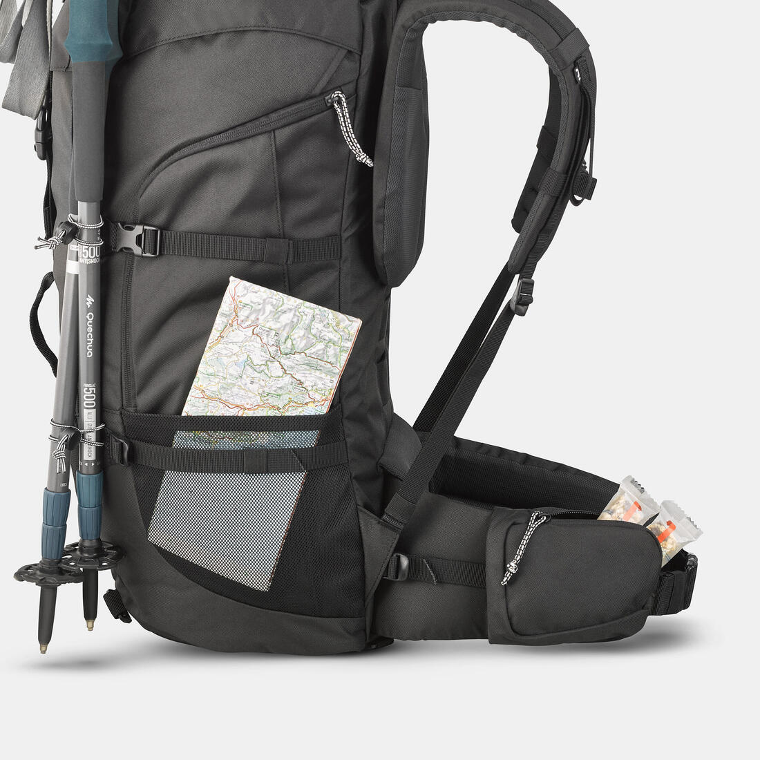 Mochila de trekking de 50 L negra MT100 - Image 11