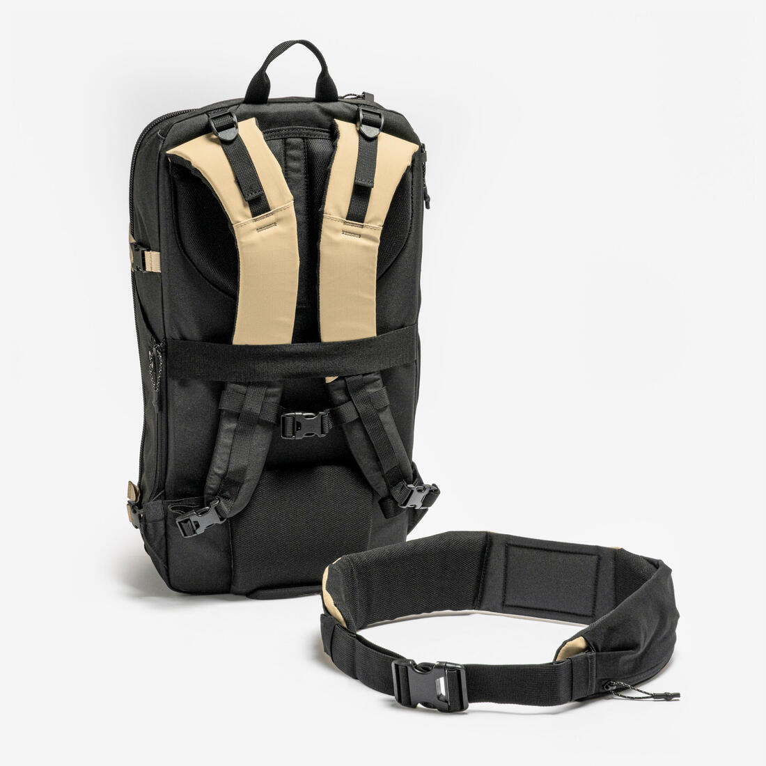 Mochila de viaje con apertura tipo maleta de 30 l beige Travel 500 Organizer - Image 10