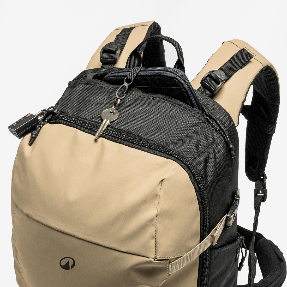Mochila de viaje con apertura tipo maleta de 30 l beige Travel 500 Organizer - Image 12