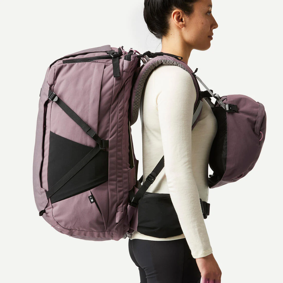 Mochila de viaje y trekking con apertura tipo maleta de 60 + 6 L Travel 900 - Image 11