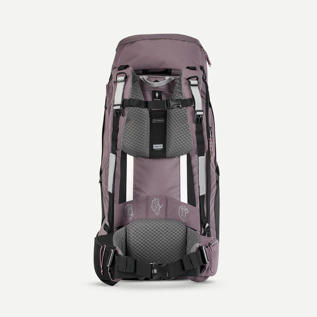 Mochila de viaje y trekking con apertura tipo maleta de 60 + 6 L Travel 900 - Image 4