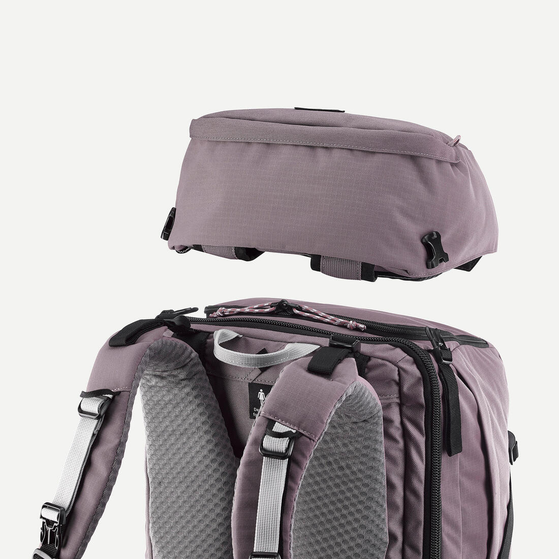 Mochila de viaje y trekking con apertura tipo maleta de 60 + 6 L Travel 900 - Image 9