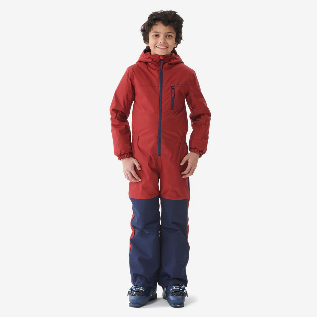Mono de Esquí y Nieve Niños Wedze Suit 100 Burdeos Azul