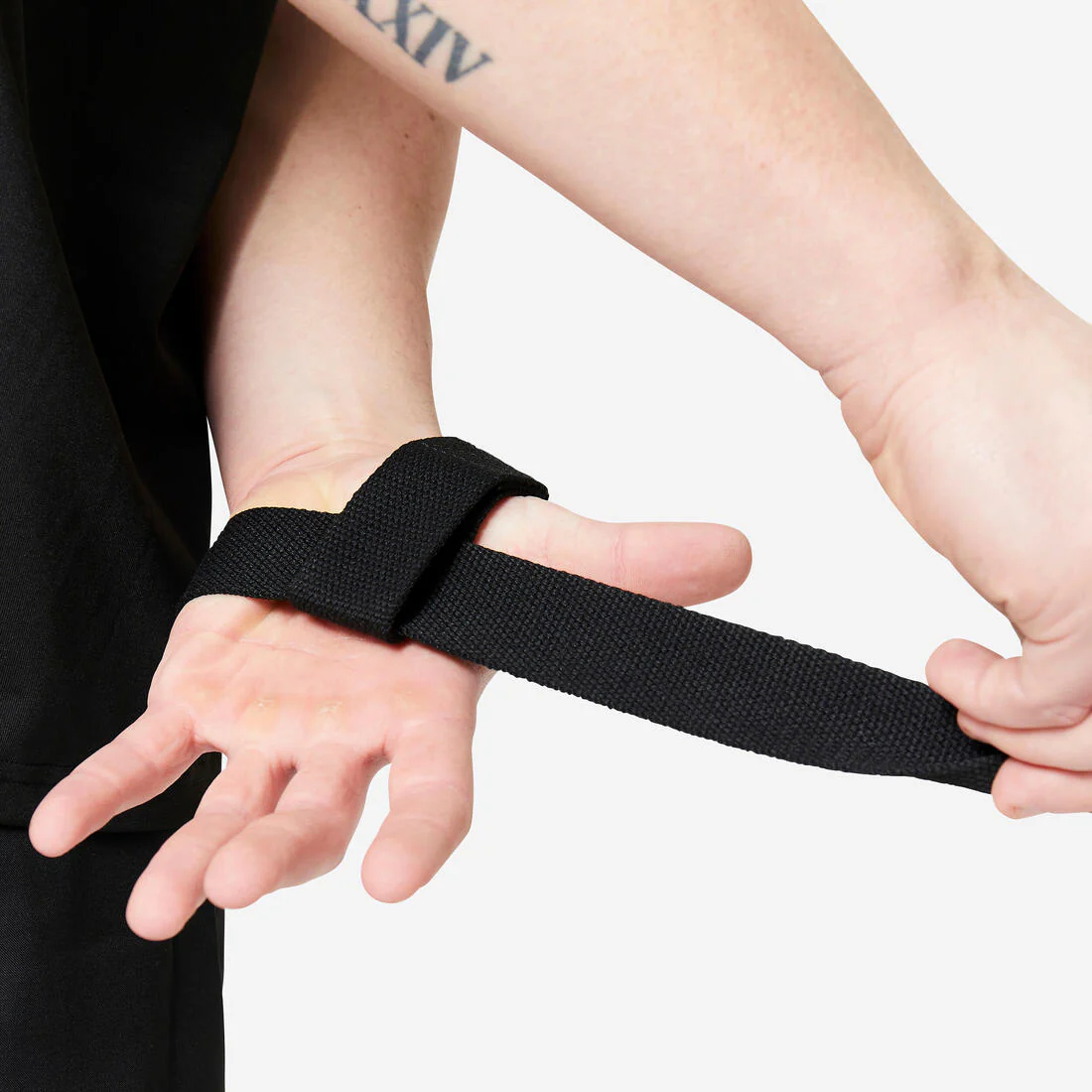 Muñequeras de musculación negras Lifting Strap - Image 5