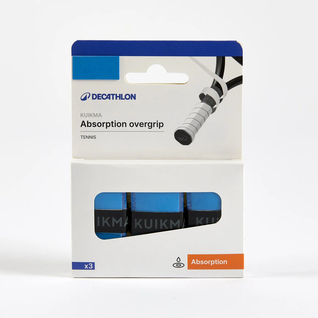 OVERGRIP DE TENIS ABSORBENTE AZUL LOTE DE 3