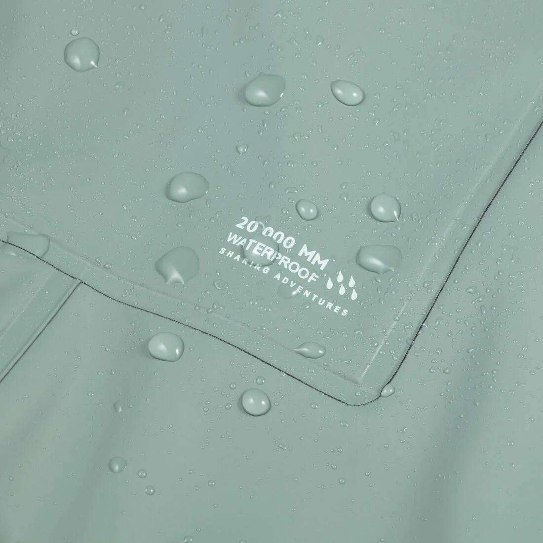 Overol de senderismo impermeable verde para niños de 2 a 6 años MH900 - Image 3