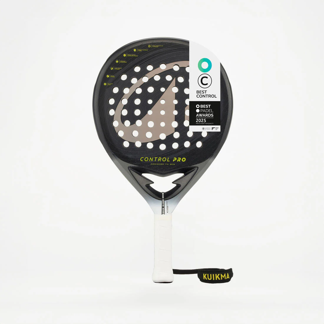 Pala de pádel con sistema Custom Strap para adulto Kuikma Control Pro