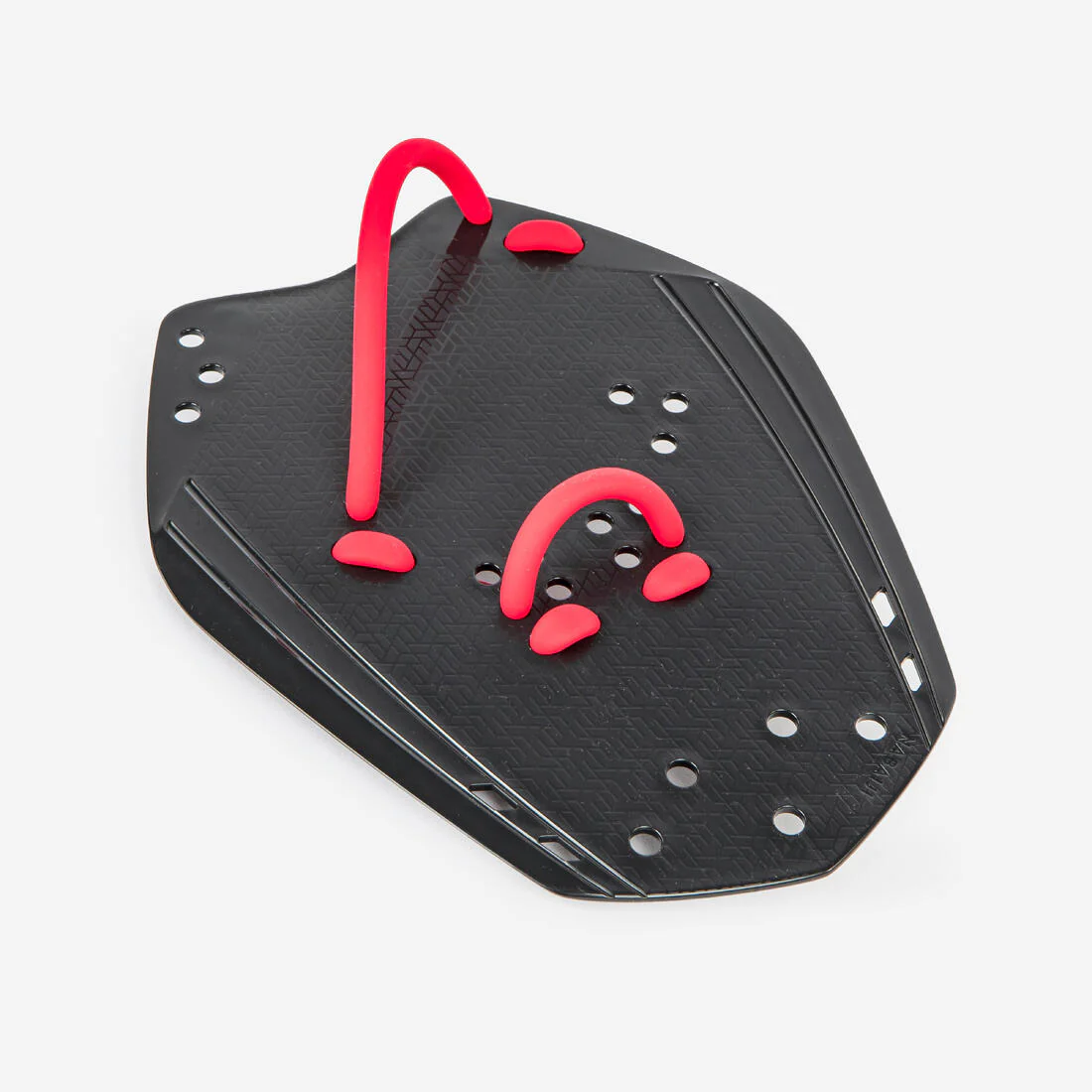 Paletas de natación negro con rojo 900