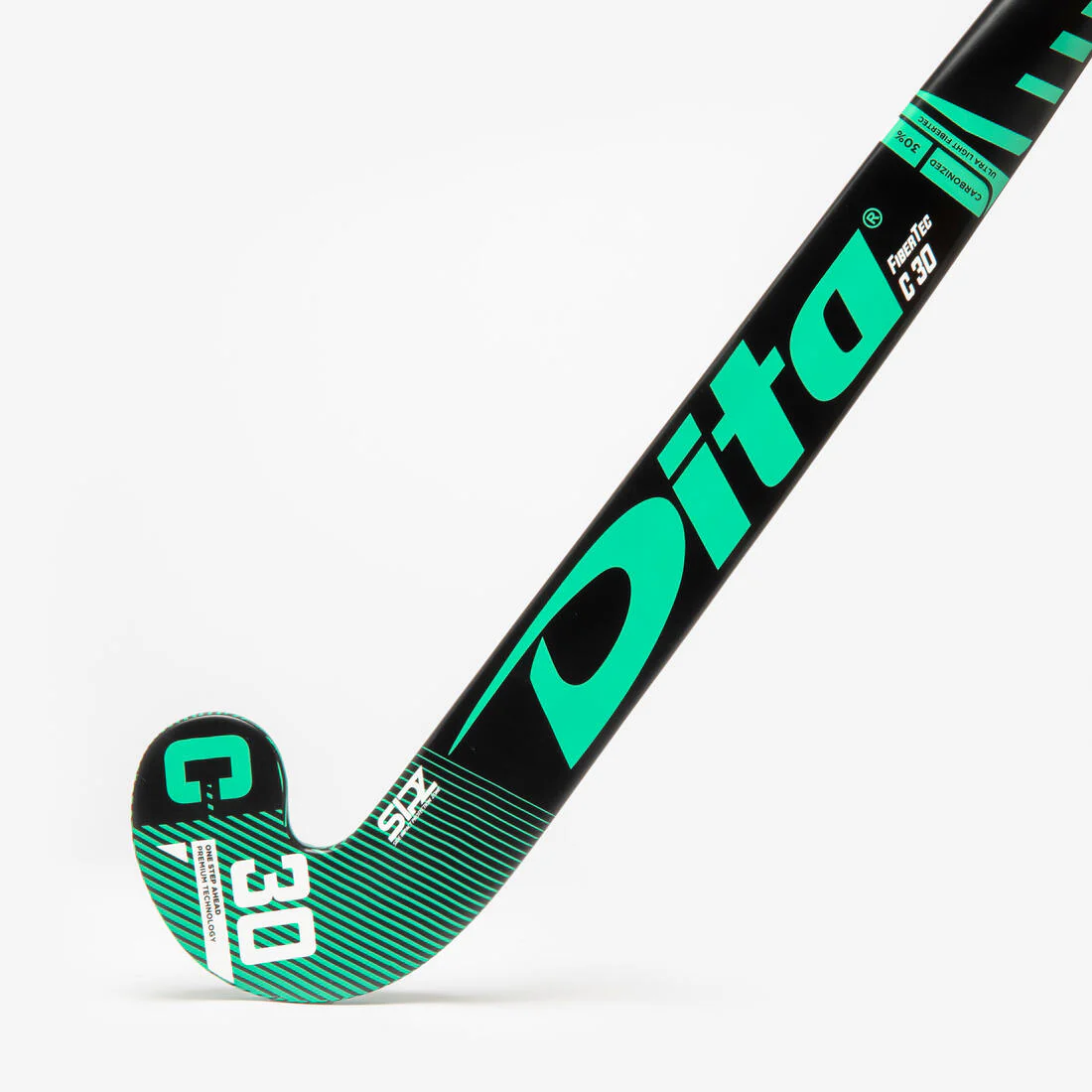 Palo de hockey 30% carbono "mid bow" verde para adolescentes Compotec C30 - Image 2
