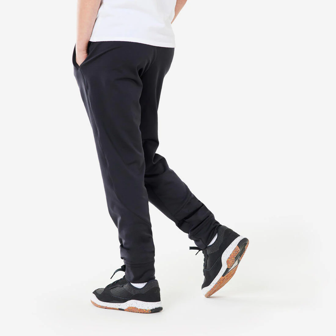 Pantalón cálido, sintético transpirable S500 niño GIMNASIA INFANTIL negro liso - Image 4