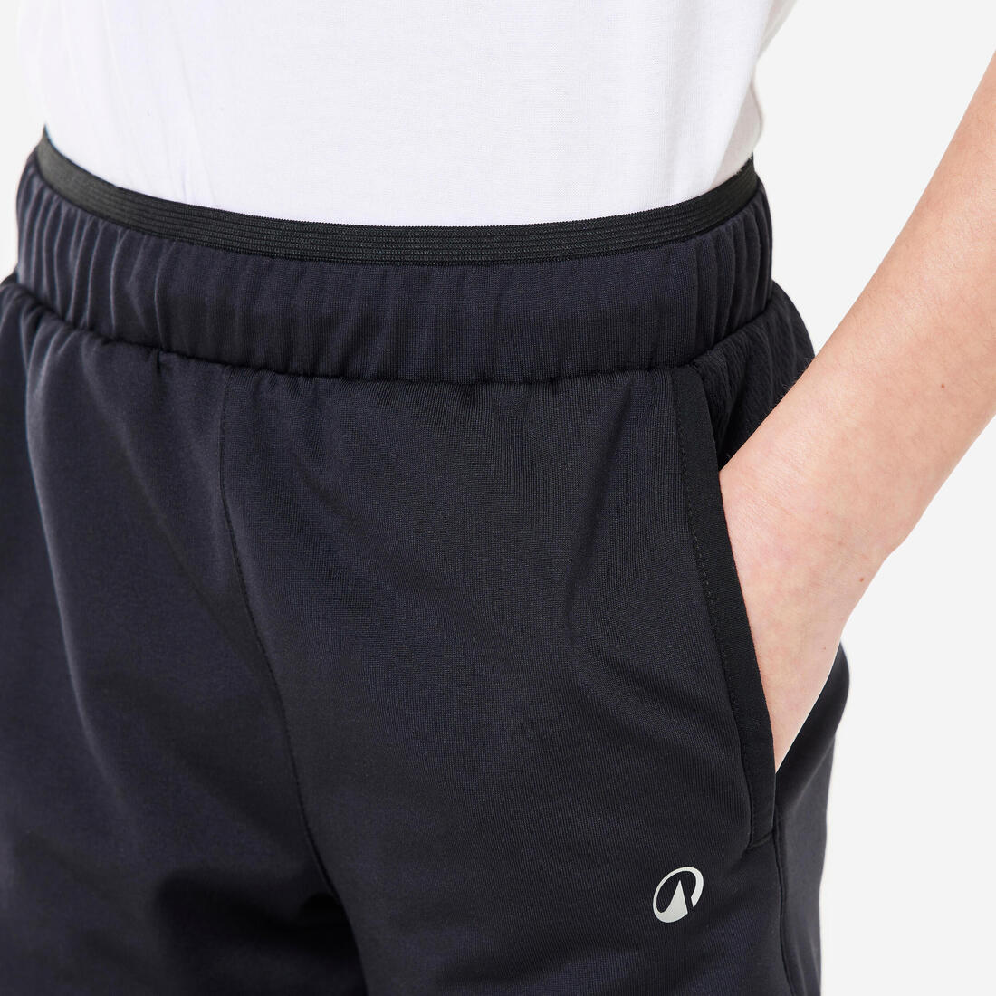 Pantalón cálido, sintético transpirable S500 niño GIMNASIA INFANTIL negro liso - Image 6