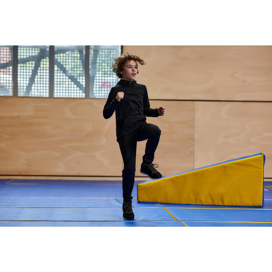 Pantalón cálido, sintético transpirable S500 niño GIMNASIA INFANTIL negro liso - Image 7