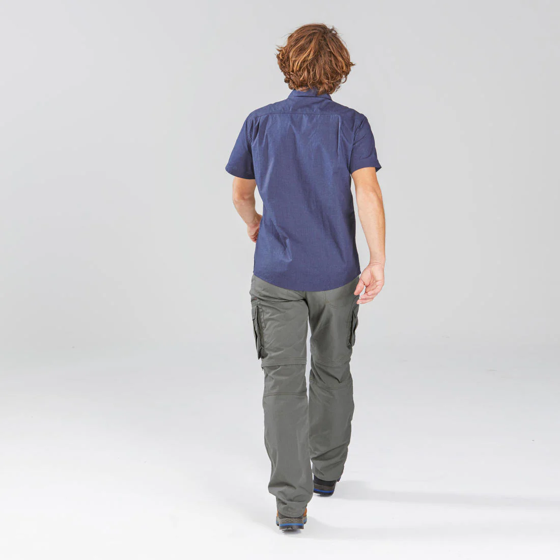 Pantalón cargo transformable de trekking caqui para hombre Travel100 Modul - Image 6