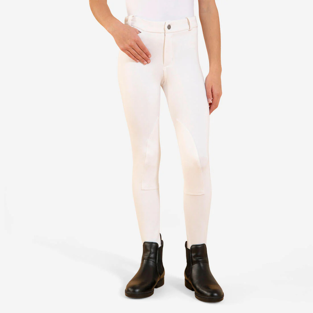 Pantalón Competencia Equitación blanco Niños 100