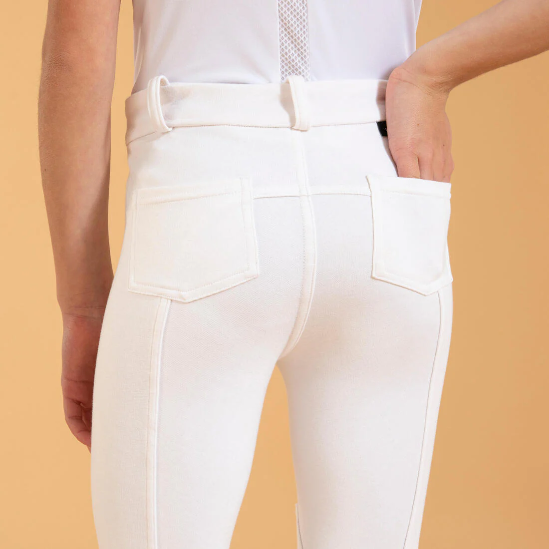 Pantalón Competencia Equitación blanco Niños 100 - Image 3