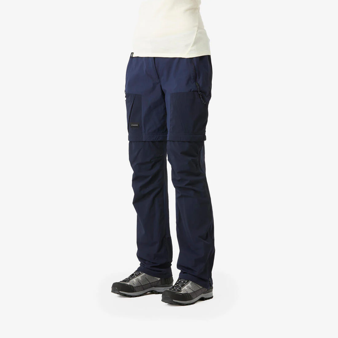 Pantalón convertible de trekking en montaña 2 en 1 para mujer MT500
