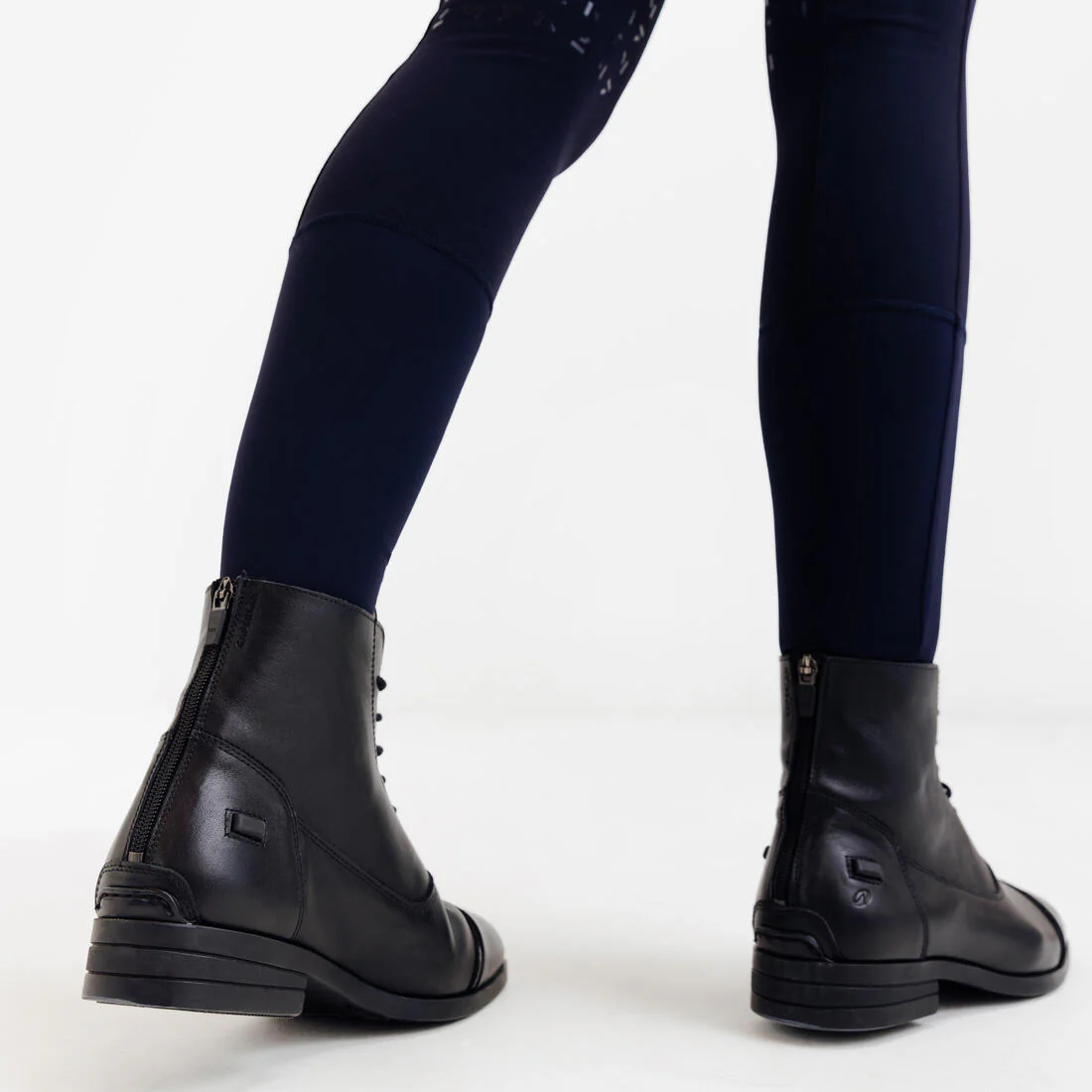 Pantalón de equitación con full grip azul noche para mujer Be You 500 - Image 8