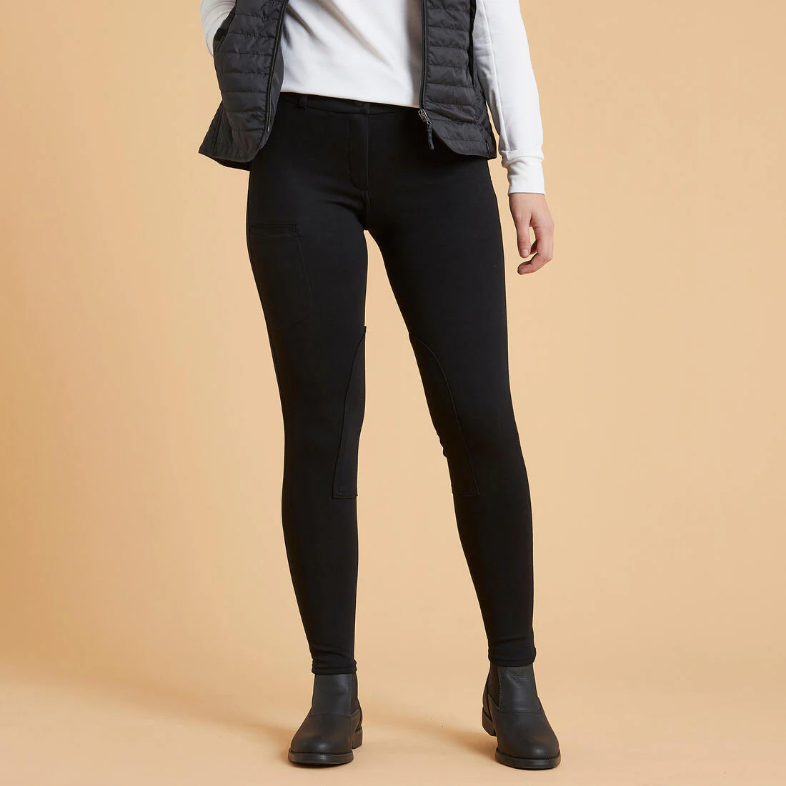 Pantalón de equitación negro para mujer 100 - Image 6