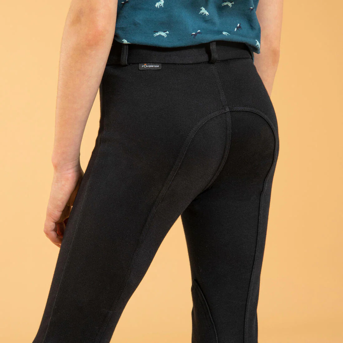 Pantalón de equitación negro para niños 100 - Image 3