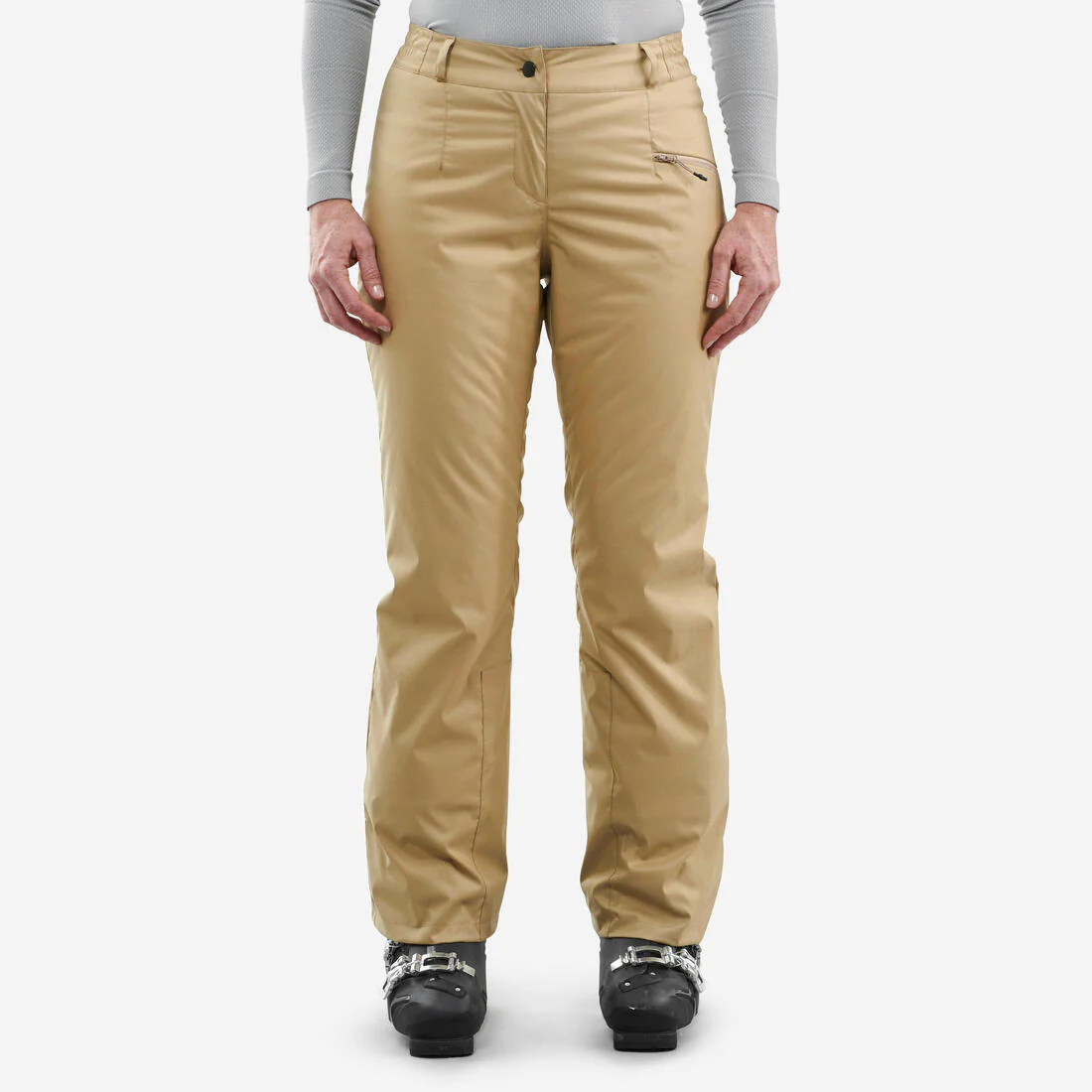 PANTALÓN DE ESQUÍ CÁLIDO MUJER 100 - BEIGE