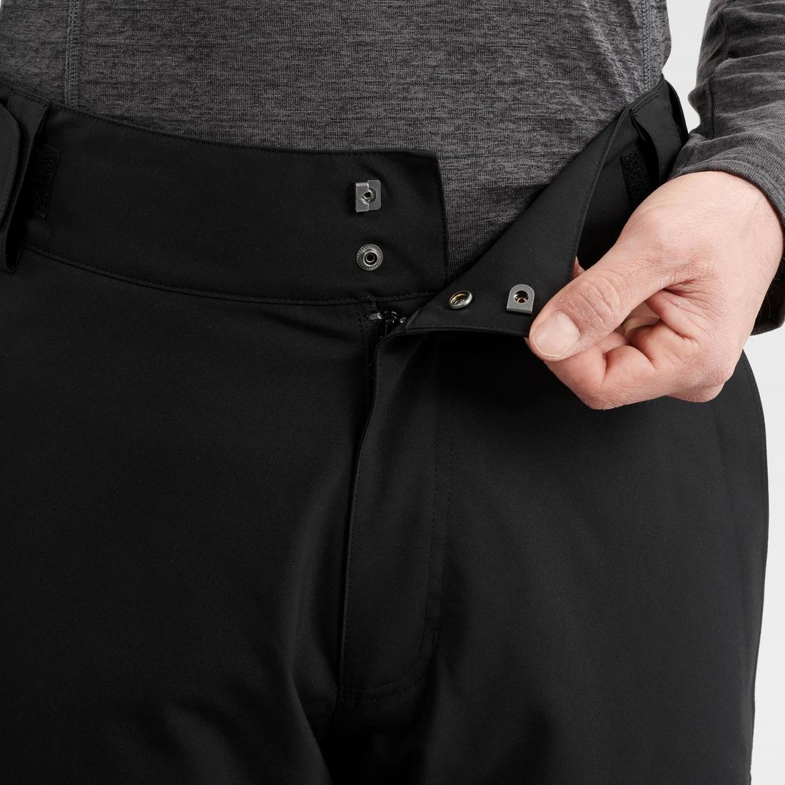 Pantalón de esquí cálido y ajustable negro para hombre 500 - Image 4