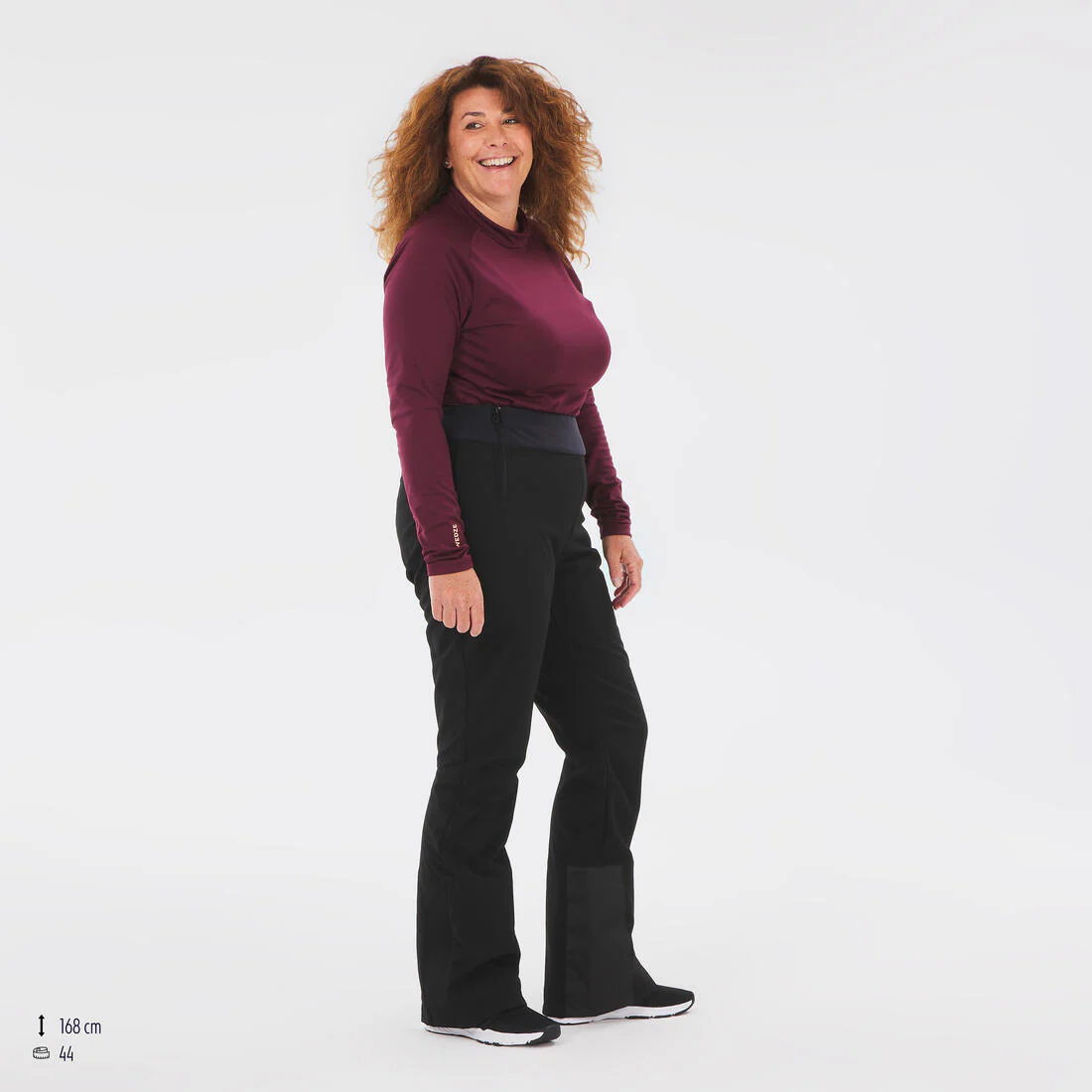 Pantalón de esquí cálido y ajustado negro para mujer 500 - Image 11