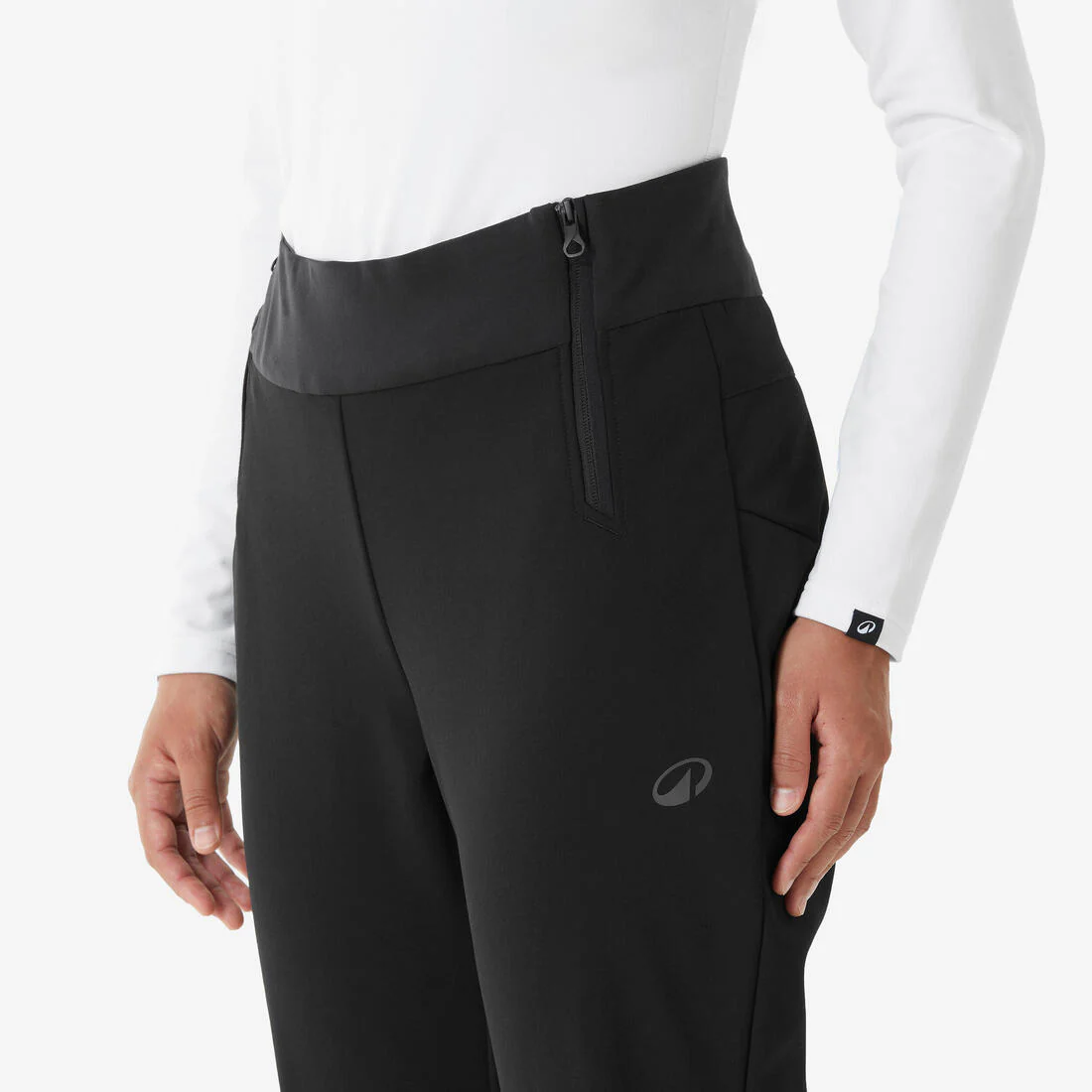 Pantalón de esquí cálido y ajustado negro para mujer 500 - Image 4