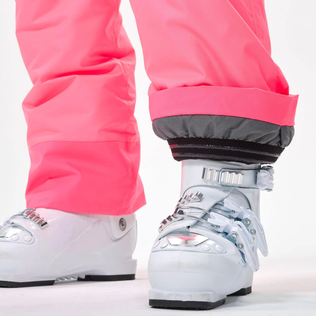 PANTALÓN DE ESQUÍ PARA NIÑOS CÁLIDO E IMPERMEABLE - PA - 100 - ROSA FLUO - Image 4