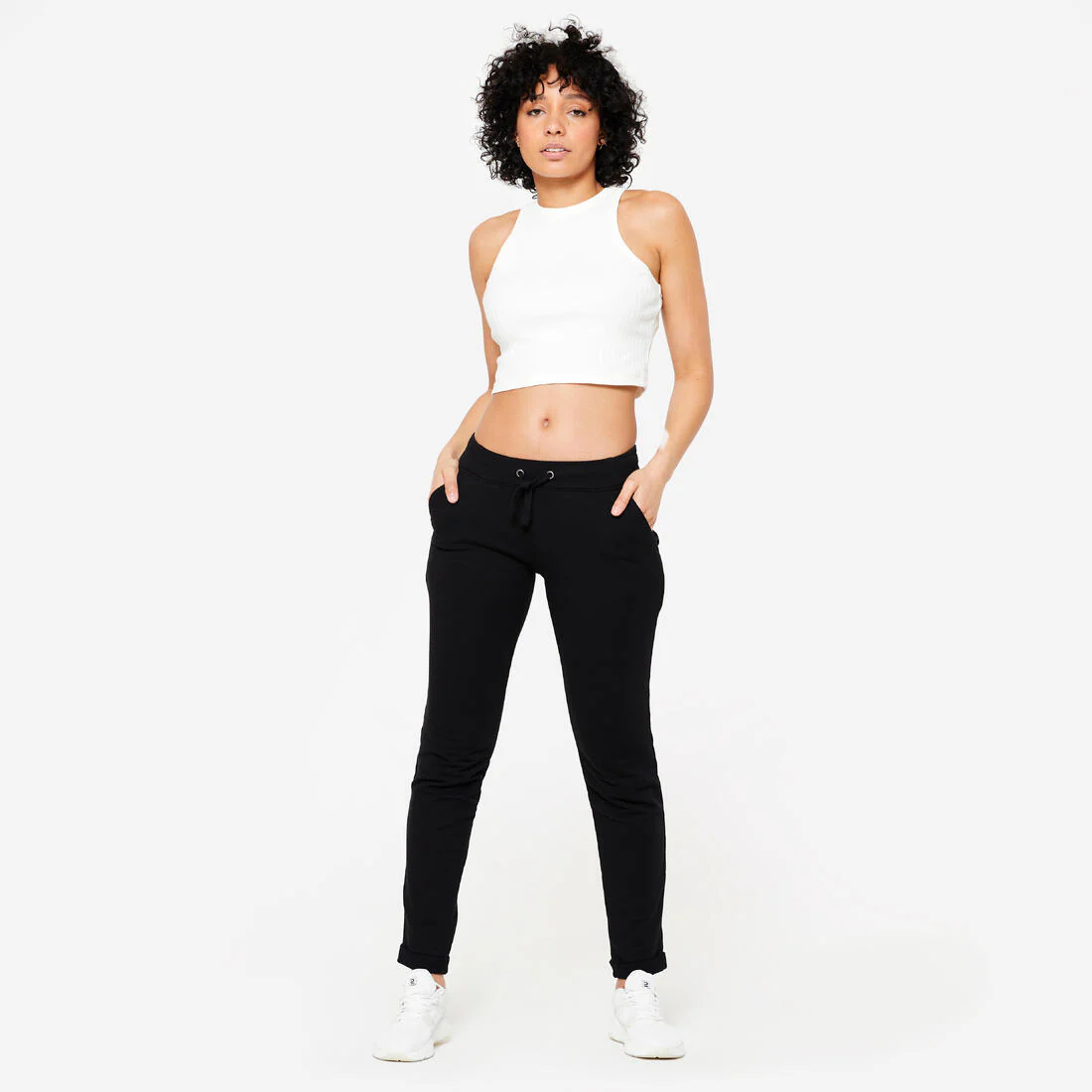 Pantalón de fitness negro para mujer 500 slim - Image 2