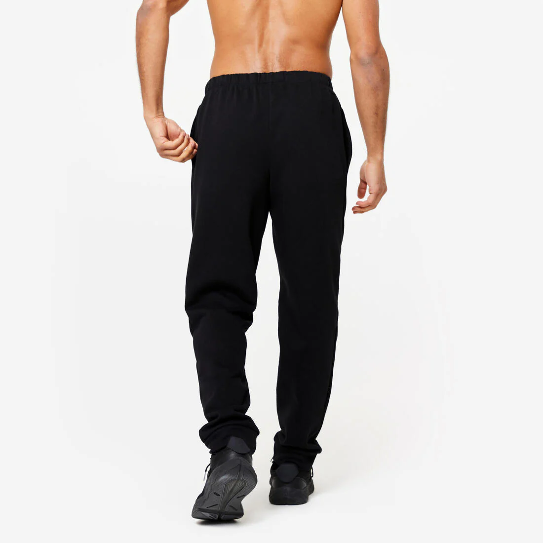 Pantalón de fitness tipo jogger cálido negro para hombre 100 - Image 4
