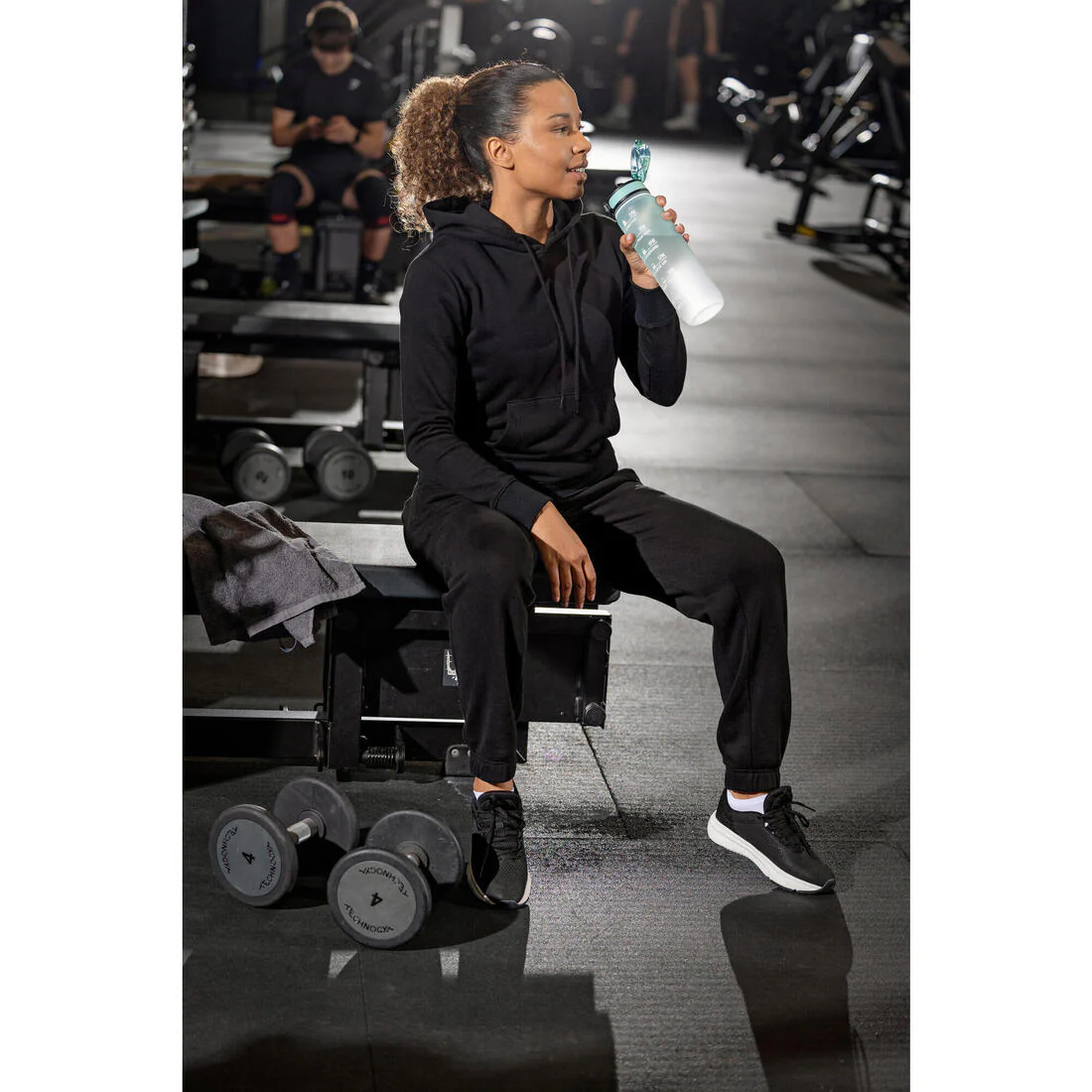 Pantalón de fitness tipo jogger de algodón para mujer 500 - Image 26