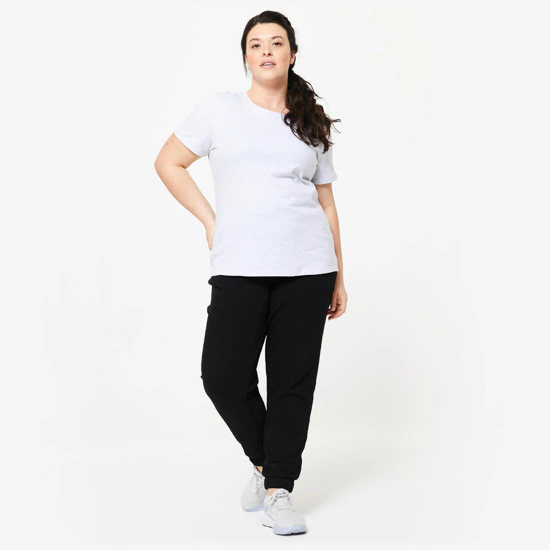 Pantalón de fitness tipo jogger de algodón para mujer 500 - Image 5