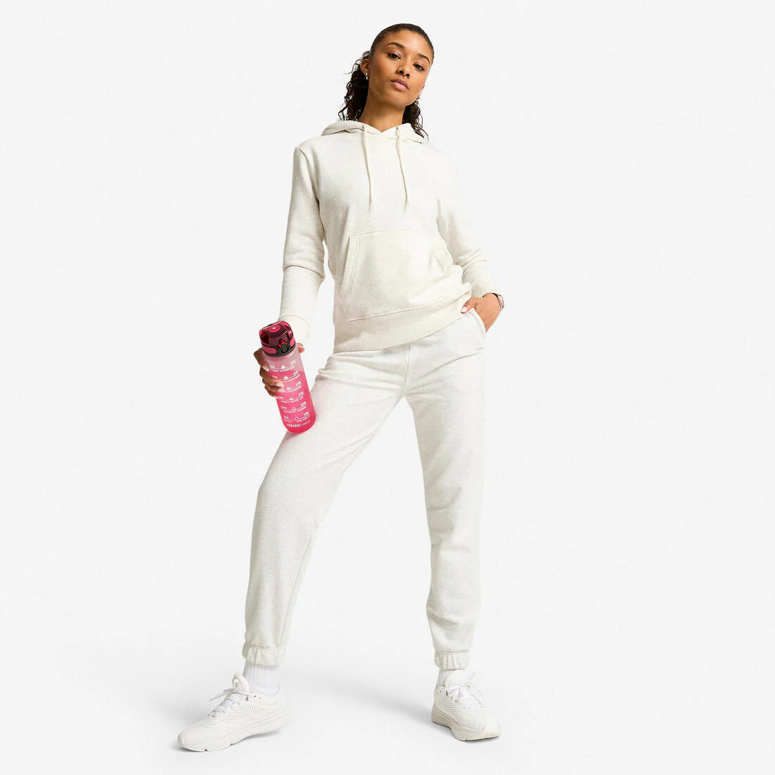 Pantalón de fitness tipo jogger de algodón para mujer 500 - Image 6