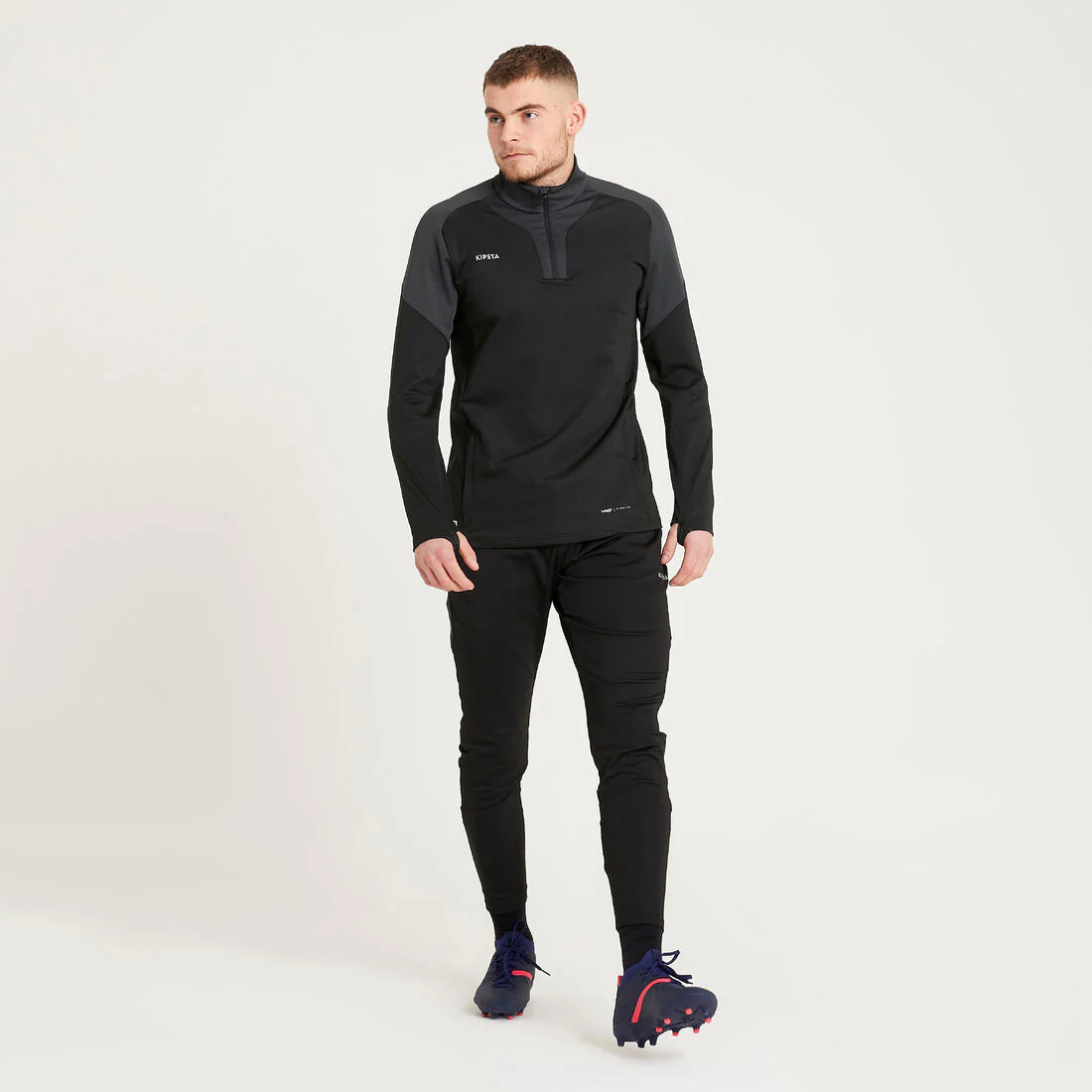 Pantalón de futbol VIRALTO CLUB gris carbono y negro - Image 10