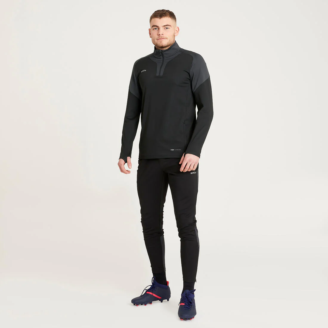 Pantalón de futbol VIRALTO CLUB gris carbono y negro - Image 11